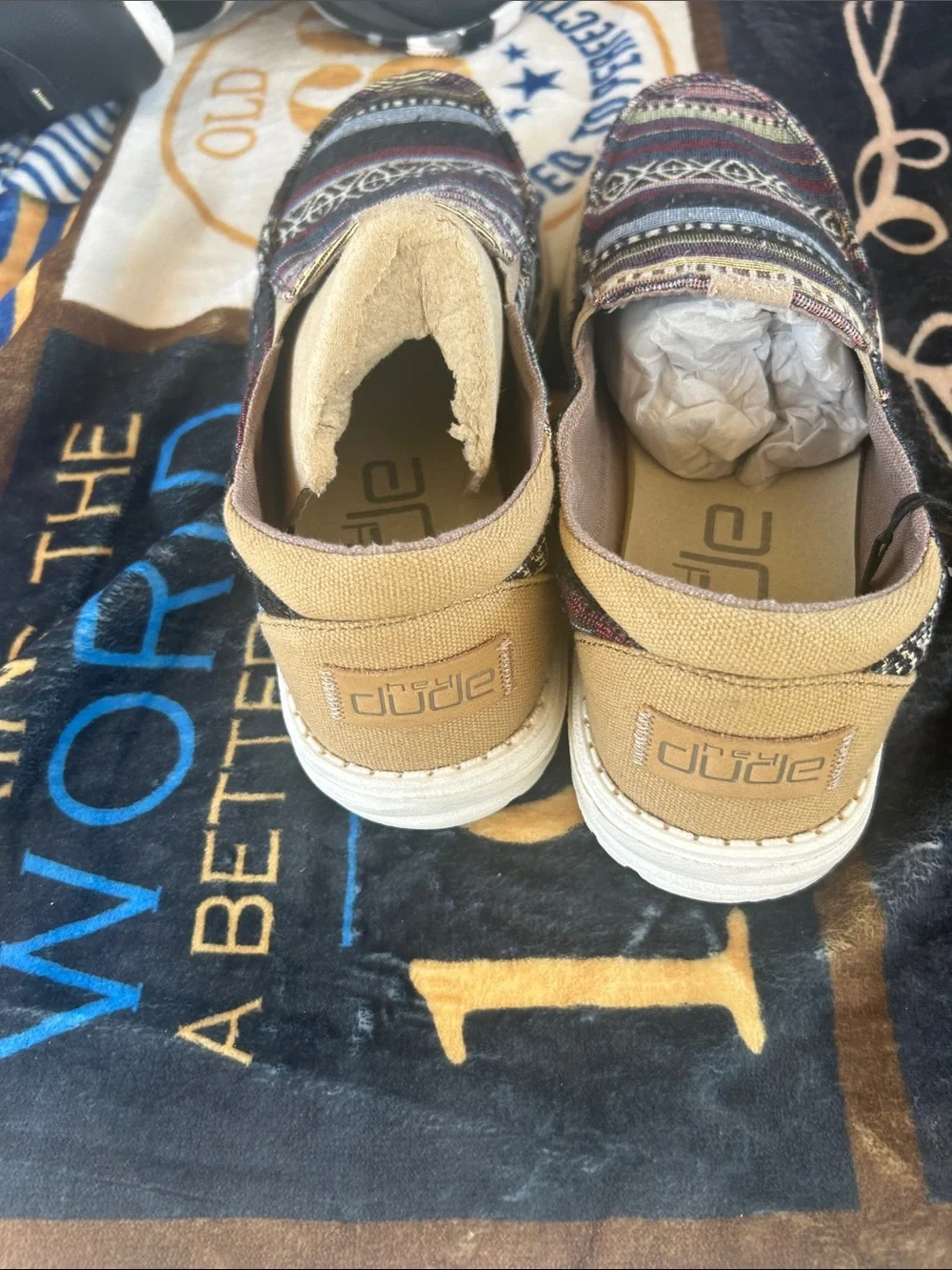 Hey Dude Multicolor Striped Slip-On Shoes